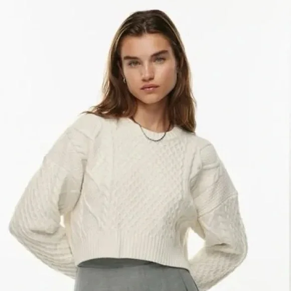 Aritzia Sunday Best Peggy Cropped Sweater - Picture 1 of 12